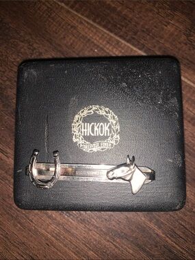 Hickok Silver Horse & Horseshoe Tie Bar
